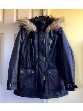GILI Camo Hooded Anorak Jacket Olive Size 14